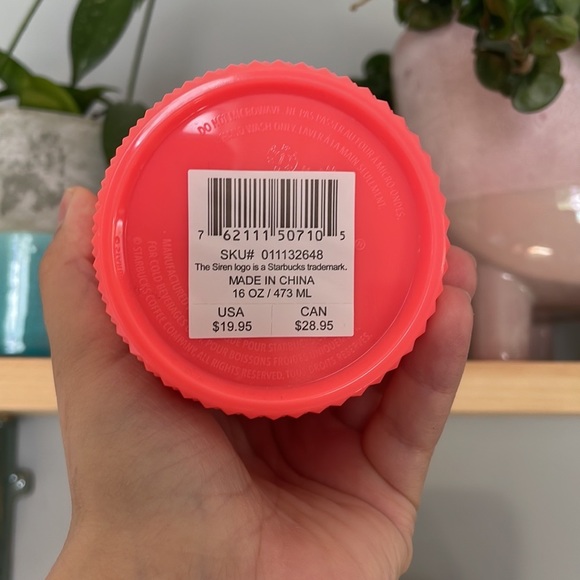 NWT Starbucks 16oz 2022 dragonfruit tumbler - Picture 3 of 3